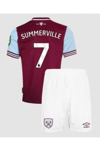 West Ham United Crysencio Summerville #7 Babyklær Hjemme Fotballdrakt til barn 2024-25 Korte ermer (+ Korte bukser)